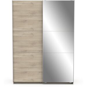 Calicosy Armoire 2 portes coulissantes et miroir - L148 cm