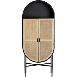 Lastdeco Meuble Bar en Bois de Pin Noir, 75x40x180 cm