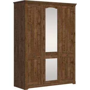 Petits meubles Armoire 3 portes panneaux agglomeres naturel fonce