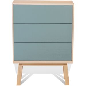 MON PETIT MEUBLE FRANCAIS Commode 3 tiroirs de 90 cm de large, en frene