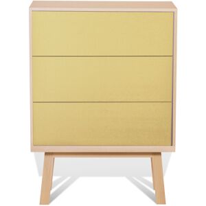 MON PETIT MEUBLE FRANCAIS Commode 3 tiroirs de 90 cm de large, en frene