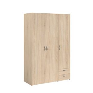 CAMIF Armoire 3 portes 2 tiroirs effet bois