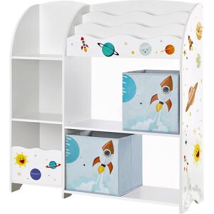 SONGMICS Étagere de rangement pour jouets etageres effet bois blanc