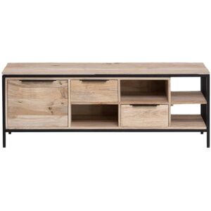 Made in Meubles Meuble TV en bois noir 140 cm