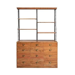 Made in Meubles Bibliotheque en bois marron 132 cm