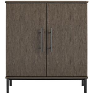 CosmoLiving by Cosmopolitan Meuble de rangement 2 portes en MDF chene gris