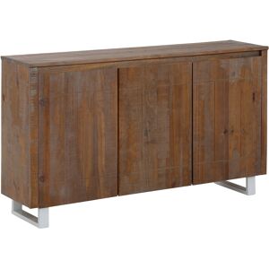 Loft24 Buffet 3 portes en pin marron