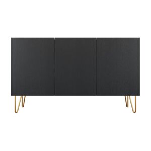 Best Mobilier Buffet bas contemporain 144 cm noir / dore