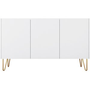 Best Mobilier Buffet bas contemporain 144 cm blanc / dore