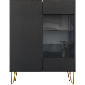 Best Mobilier Vitrine style contemporain 97 cm noir / dore