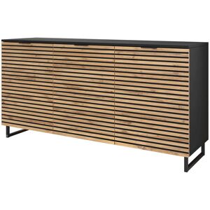 Best Mobilier Buffet bas contemporain 150 cm noir / bois