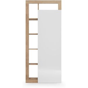 Calicosy Armoire de rangement 2 portes avec miroir - H210 cm