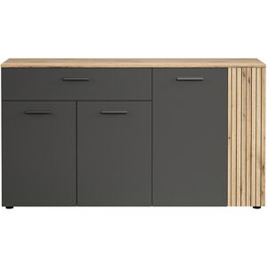 Calicosy Buffet 3 portes et 1 tiroir, a l'interieur 3 tablettes - L150 cm