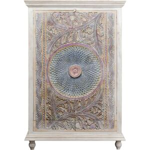 Kare Design Armoire 2 portes 2 tiroirs en manguier pastel