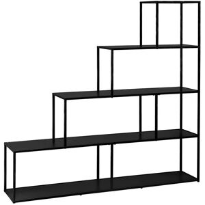 sweeek Etagere bibliotheque escalier en metal noir