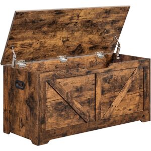 VASAGLE Banc de rangement 100 x 40 x 46 cm marron rustique