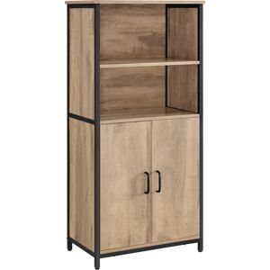 VASAGLE Meuble de rangement 2 portes effet bois marron rustique