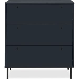 Homifab Commode 3 tiroirs bleu marine 80 cm