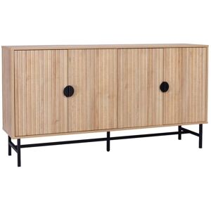 sweeek buffet de rangement effet chene, quatre portes