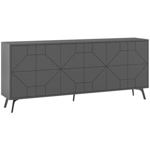 Menzzo Buffet bas contemporain l184cm bois anthracite