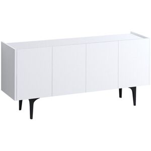 Menzzo Buffet bas 4 portes 150cm blanc