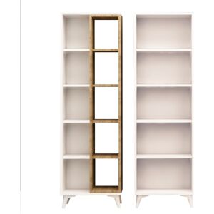 Calicosy Etagere 15 tablettes decor chene et blanc - H162 cm