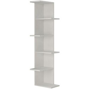 Calicosy Etagere d'angle 6 tablettes blanc - H141 cm