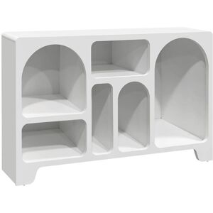 sweeek Buffet organique 6 compartiments effet bois blanc