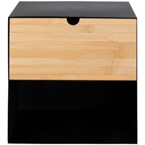 Drawer Table de chevet murale en metal noir