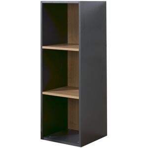 Alfred et Compagnie  3 cases de rangement effet bois anthracite 103x36x35