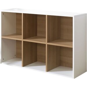 Alfred et Compagnie  6 cases de rangement effet bois blanc 103x36x69