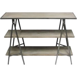 CHEMIN DE CAMPAGNE Console en bois et metal gris 120 x 38 x 82.5 cm