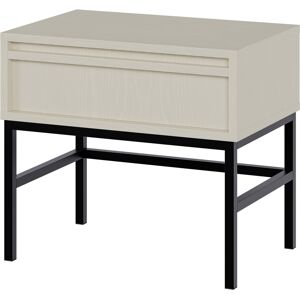 Selsey Table de chevet avec tiroir et cadre creme 50x34 cm