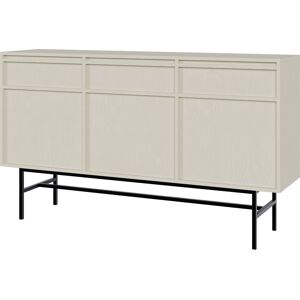 Selsey Buffet a trois portes avec tiroirs et cadre creme 154x39 cm