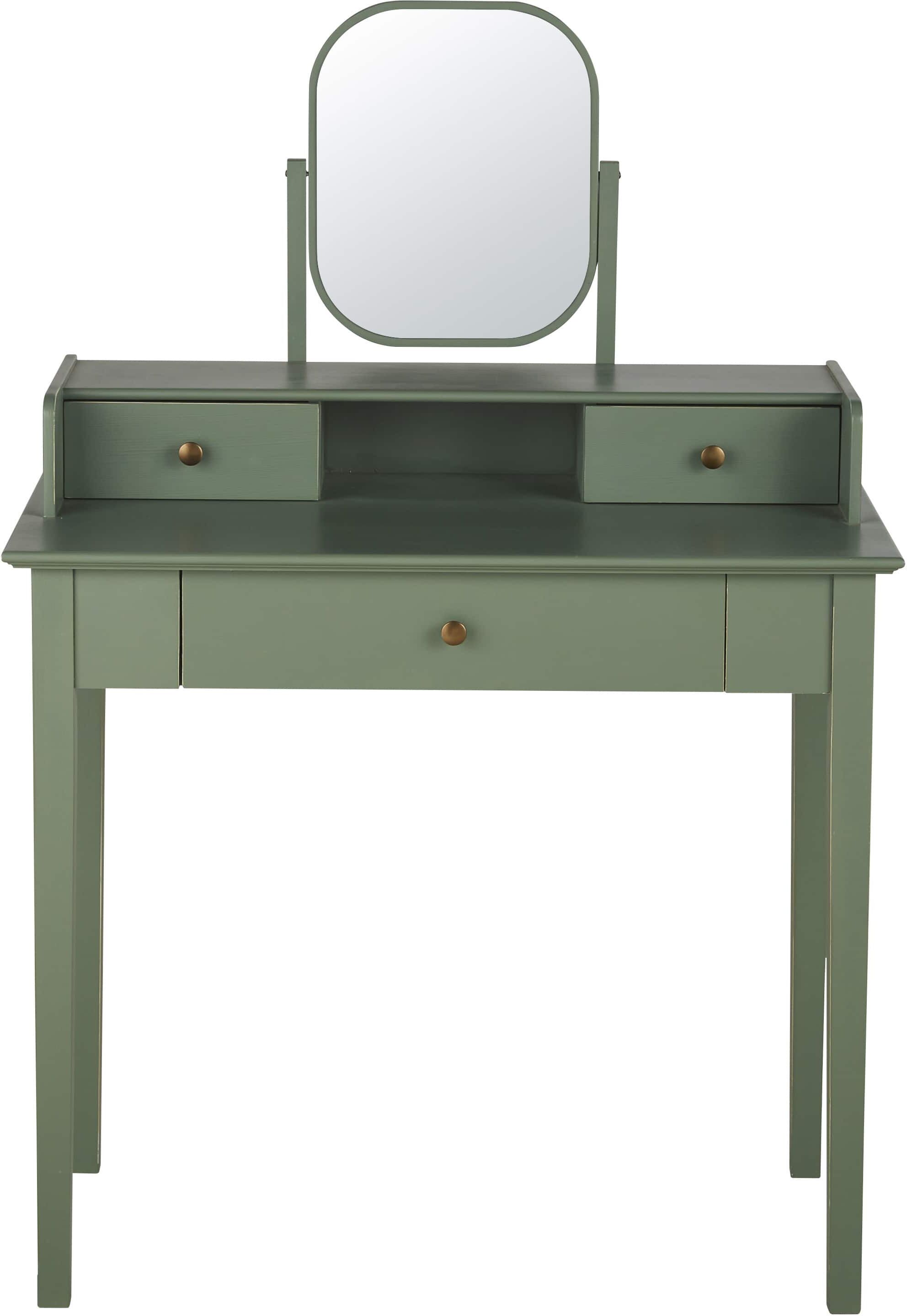 Maisons du Monde Coiffeuse 3 tiroirs vert kaki