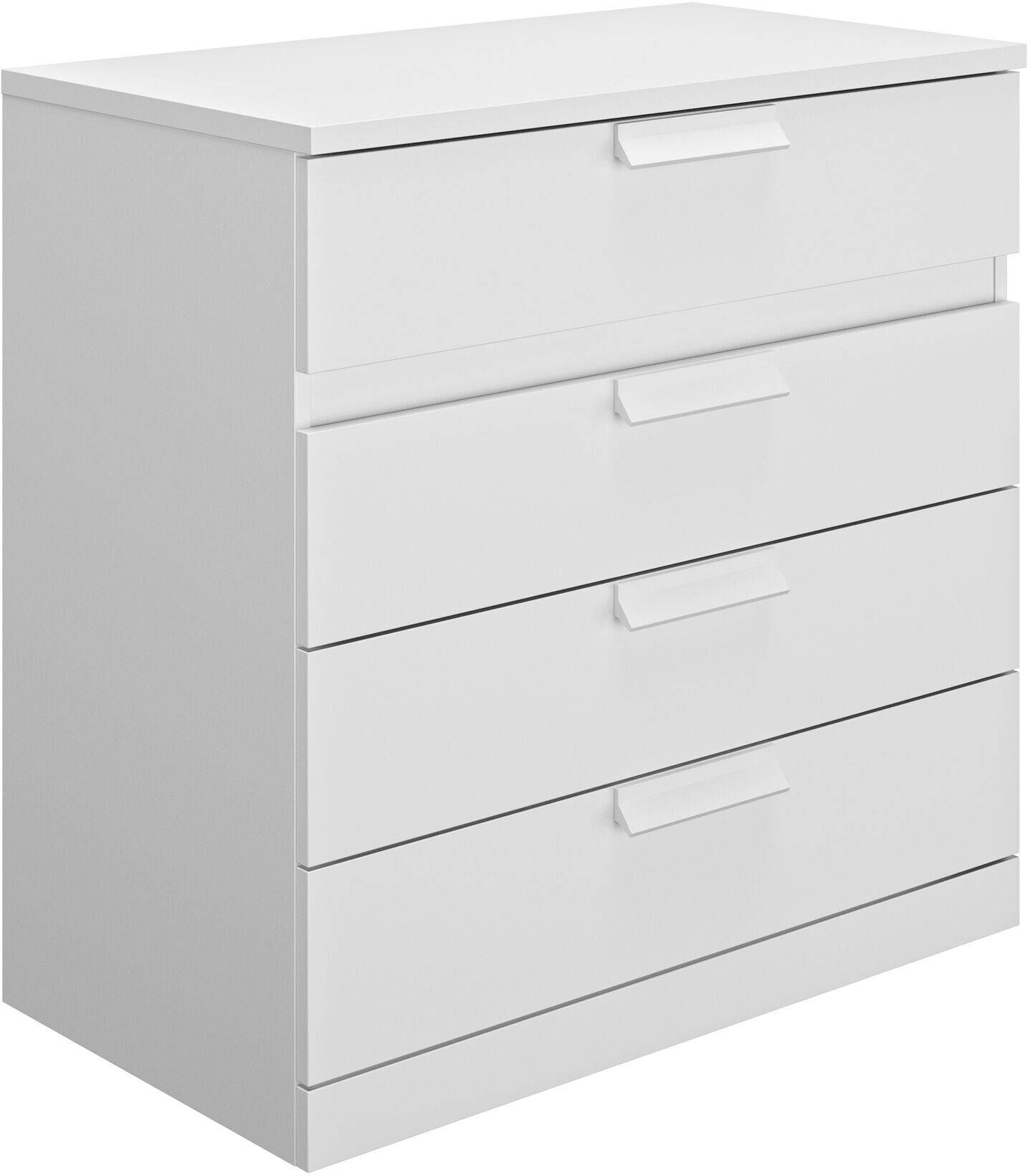 CAMIF Commode 4 tiroirs effet bois blanc