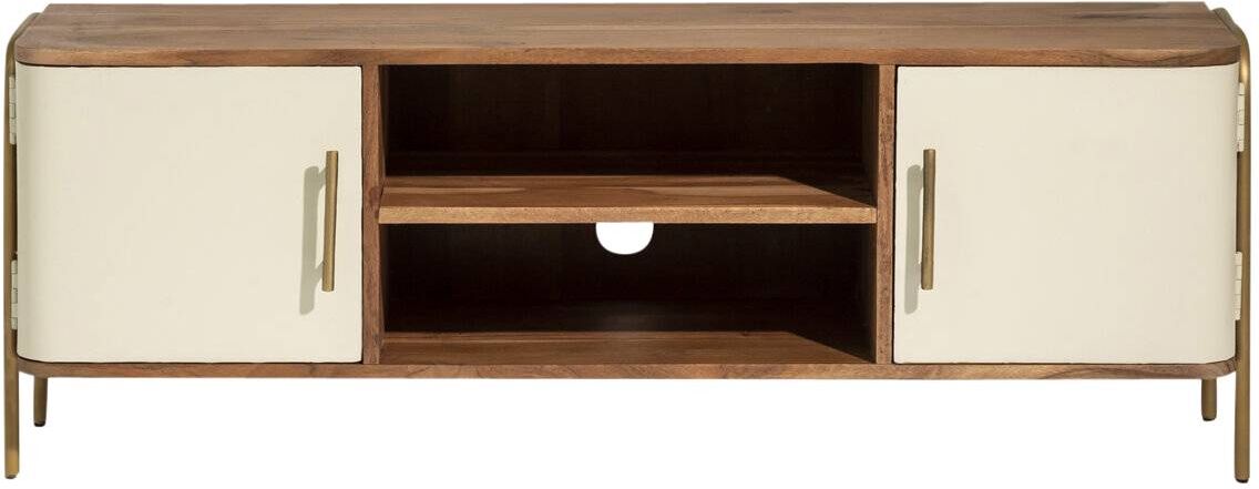 Made in Meubles Meuble TV en bois marron 140 cm