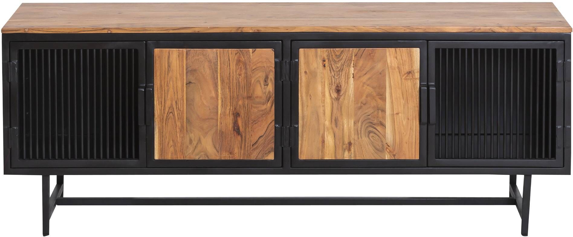 Made in Meubles Meuble TV en bois noir 150 cm