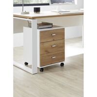 Vivabita Caisson de bureau moderne chêne/blanc