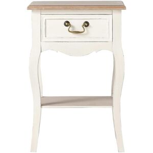 Maisons du Monde Table de chevet 1 tiroir crème