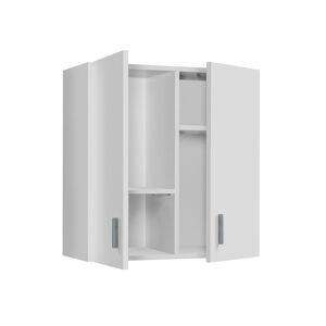 Dmora Armoire effet bois blanc