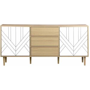 sweeek Buffet de rangement bois & blanc