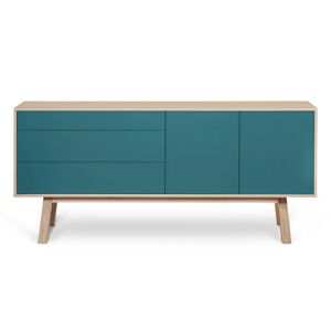 MON PETIT MEUBLE FRANCAIS Buffet en frêne 2 portes+3 tiroirs 180 cm, hauteur 94 cm