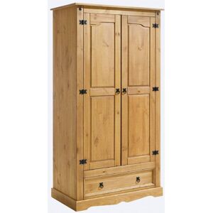 IDIMEX Armoire 2 portes 1 tiroir en bois massif, finition antique - Publicité IDIMEX Armoire 2 portes 1 tiroir en bois massif, finition antique - Publicité