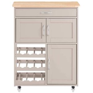 SoBuy Desserte à roulettes - plateau en bois d'hévéa effet bois marron - Publicité SoBuy Desserte à roulettes - plateau en bois d'hévéa effet bois marron - Publicité