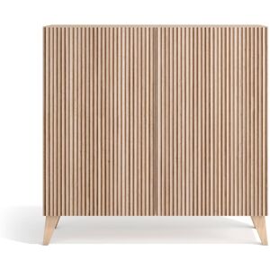 Herdasa Meuble à chaussures mélamine chêne portes imprimées 87x90x27 cm - Publicité Herdasa Meuble à chaussures mélamine chêne portes imprimées 87x90x27 cm - Publicité