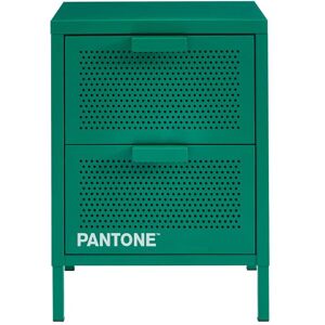 Pantone Table de chevet métal émeraude double tiroirs 40cm - Publicité Pantone Table de chevet métal émeraude double tiroirs 40cm - Publicité