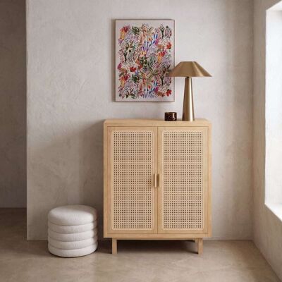 Maisons du Monde Armoire en Rotin 2 Portes - Rangement - Publicité Maisons du Monde Armoire en Rotin 2 Portes - Rangement - Publicité