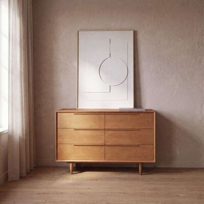 Maisons du Monde Commode double 6 tiroirs, L125 cm - Publicité Maisons du Monde Commode double 6 tiroirs, L125 cm - Publicité
