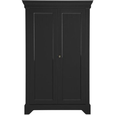 WOOOD Armoire 2 portes en pin noir - Publicité WOOOD Armoire 2 portes en pin noir - Publicité